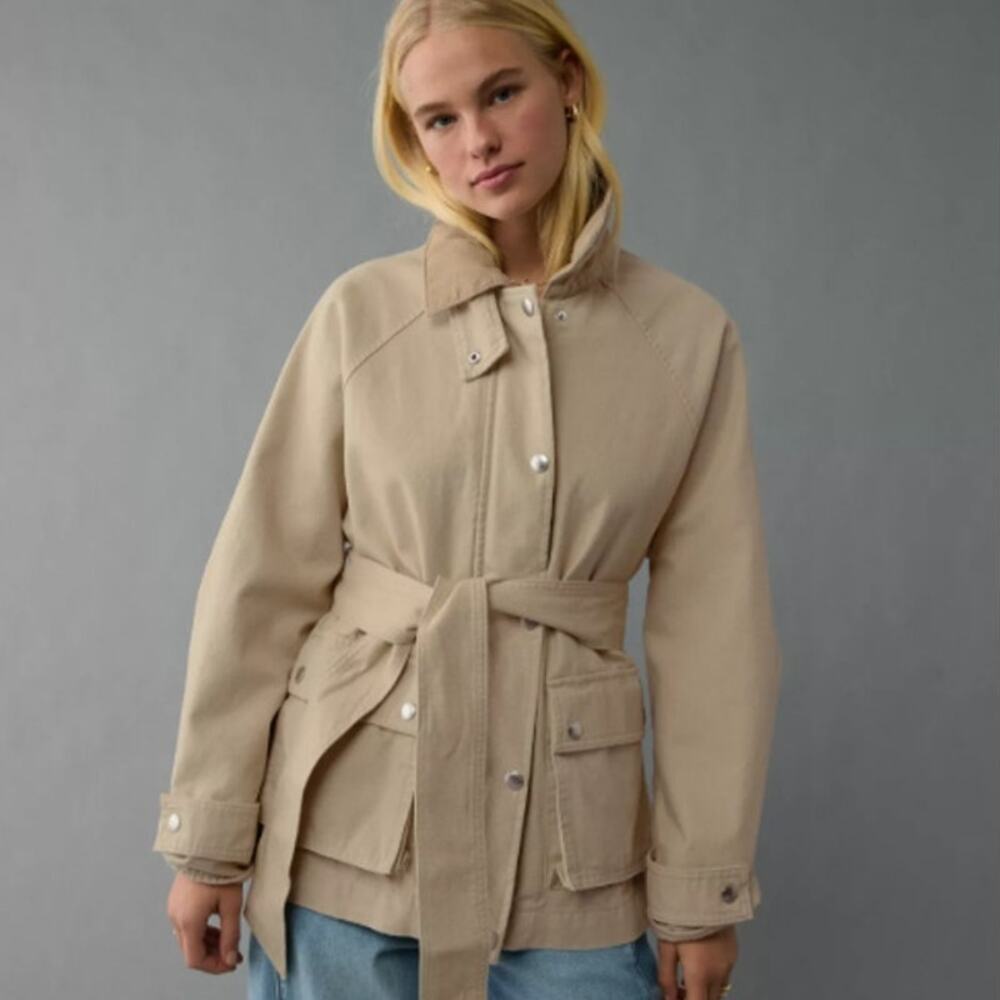 AE American Eagle SZ M/L 100% Cotton Canvas Barn Jacket Chore Coat NWOT